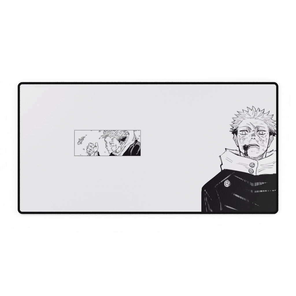 Manga Panel Desk Mat — Black & White Anime Character Gaming/Work Desk Pad