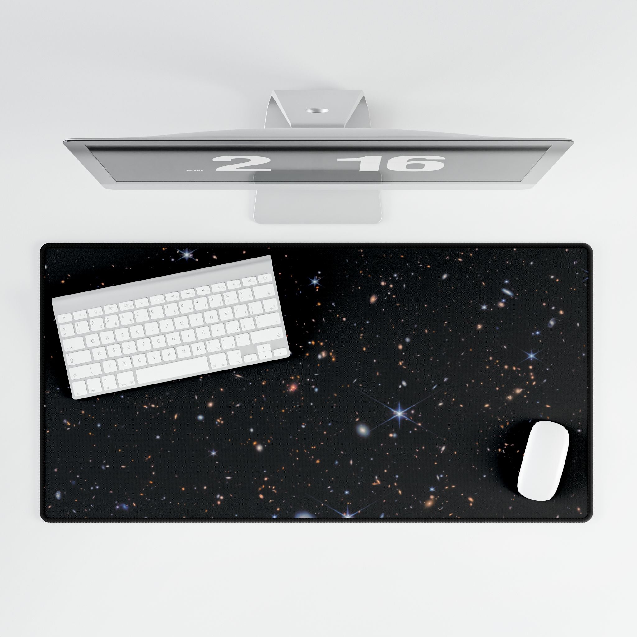 Galaxy Starfield Desk Mat — Large Cosmic Gaming & Office Mouse Pad