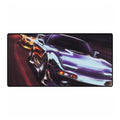 Racing Night Car Desk Mat — Retro Sports Car Gaming Mouse Pad