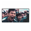 Squid Game Crowd Cheering Desk Mat – K‑Drama Gaming Mouse Pad