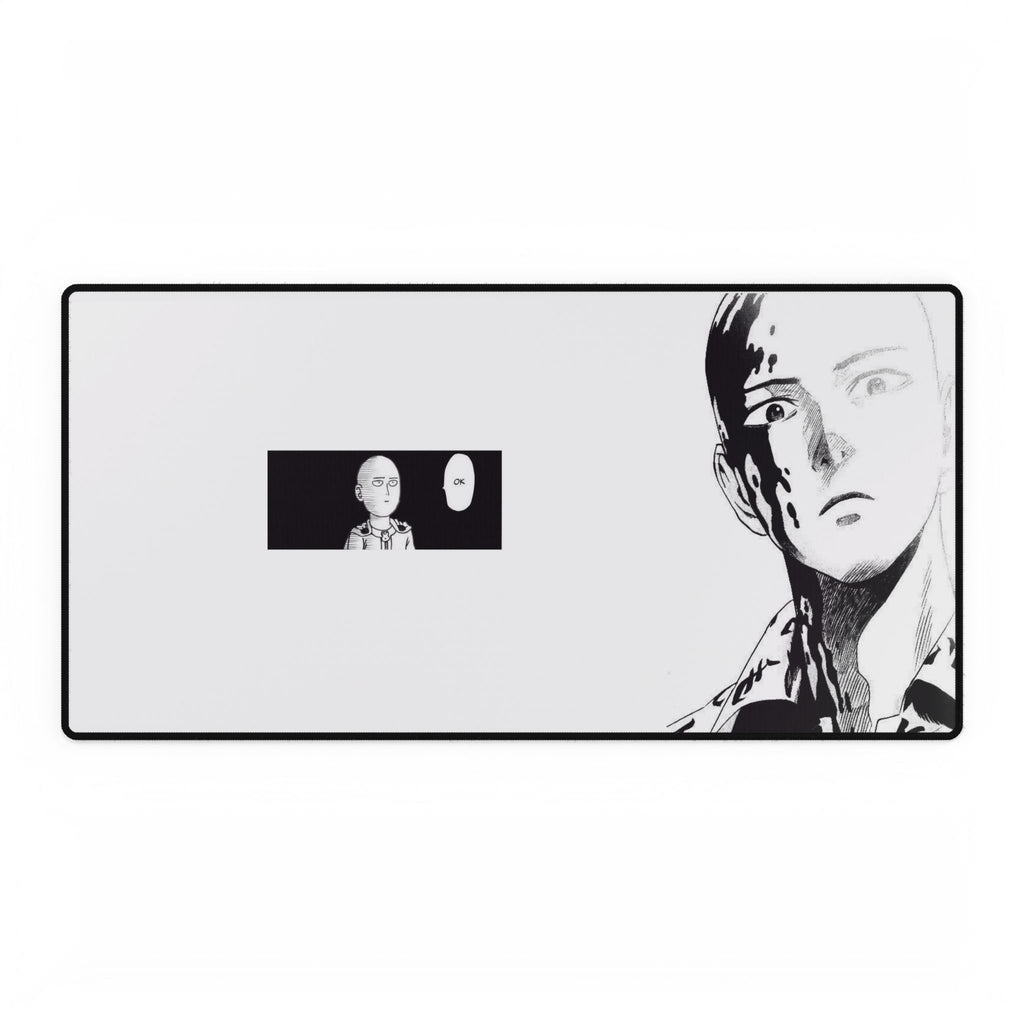 Monochrome Manga Desk Mat — Minimalist Anime Panel Gaming Mousepad