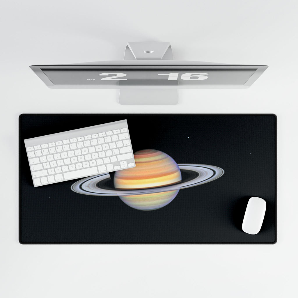 Saturn Planet Desk Mat — Space-Themed Gaming & Office Desk Pad