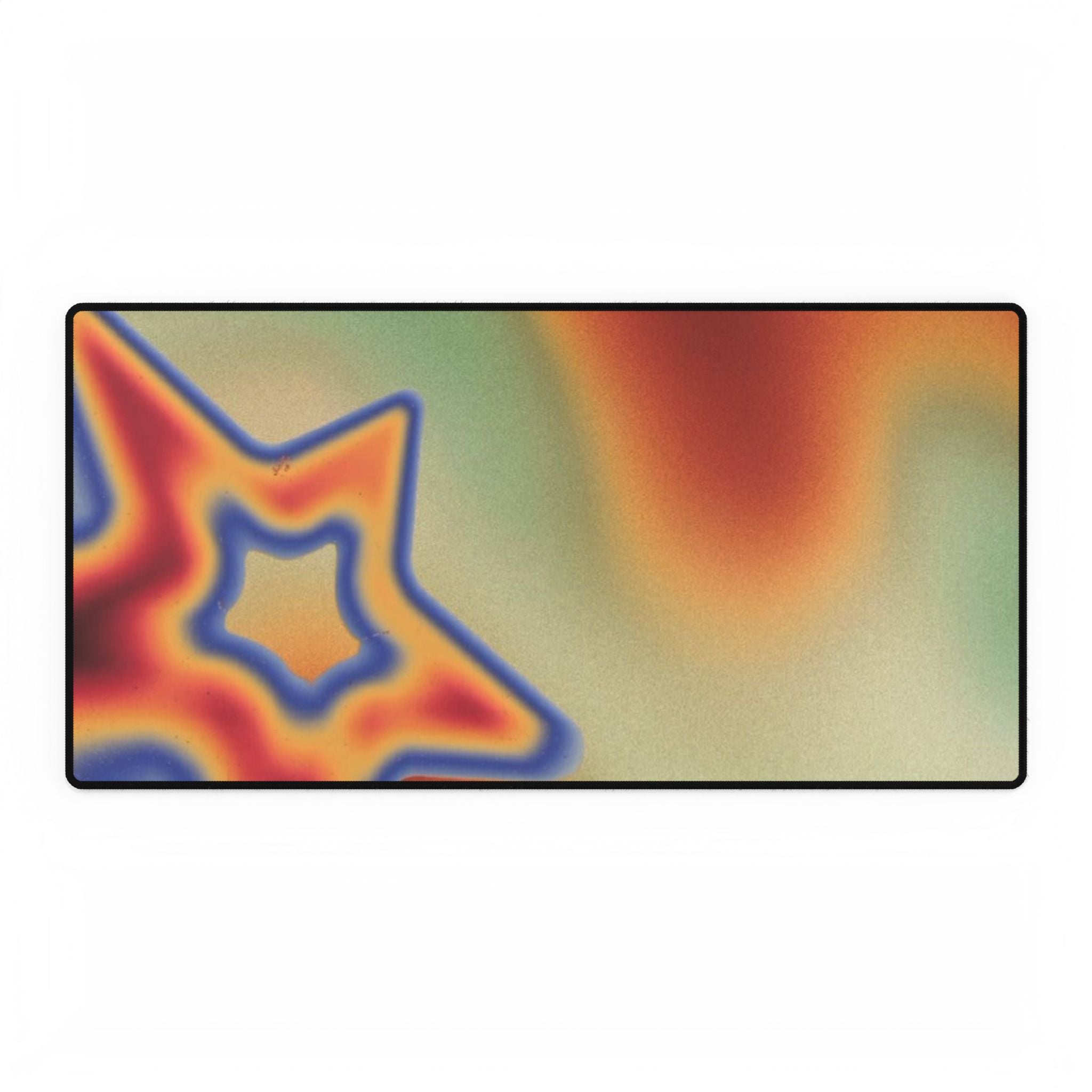 Psychedelic Starwave Desk Mat — Retro Gradient Mousepad for Work & Gaming