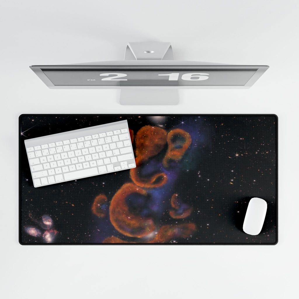Cosmic Ganesha Desk Mat — Mystical Elephant Galaxy Mouse Pad