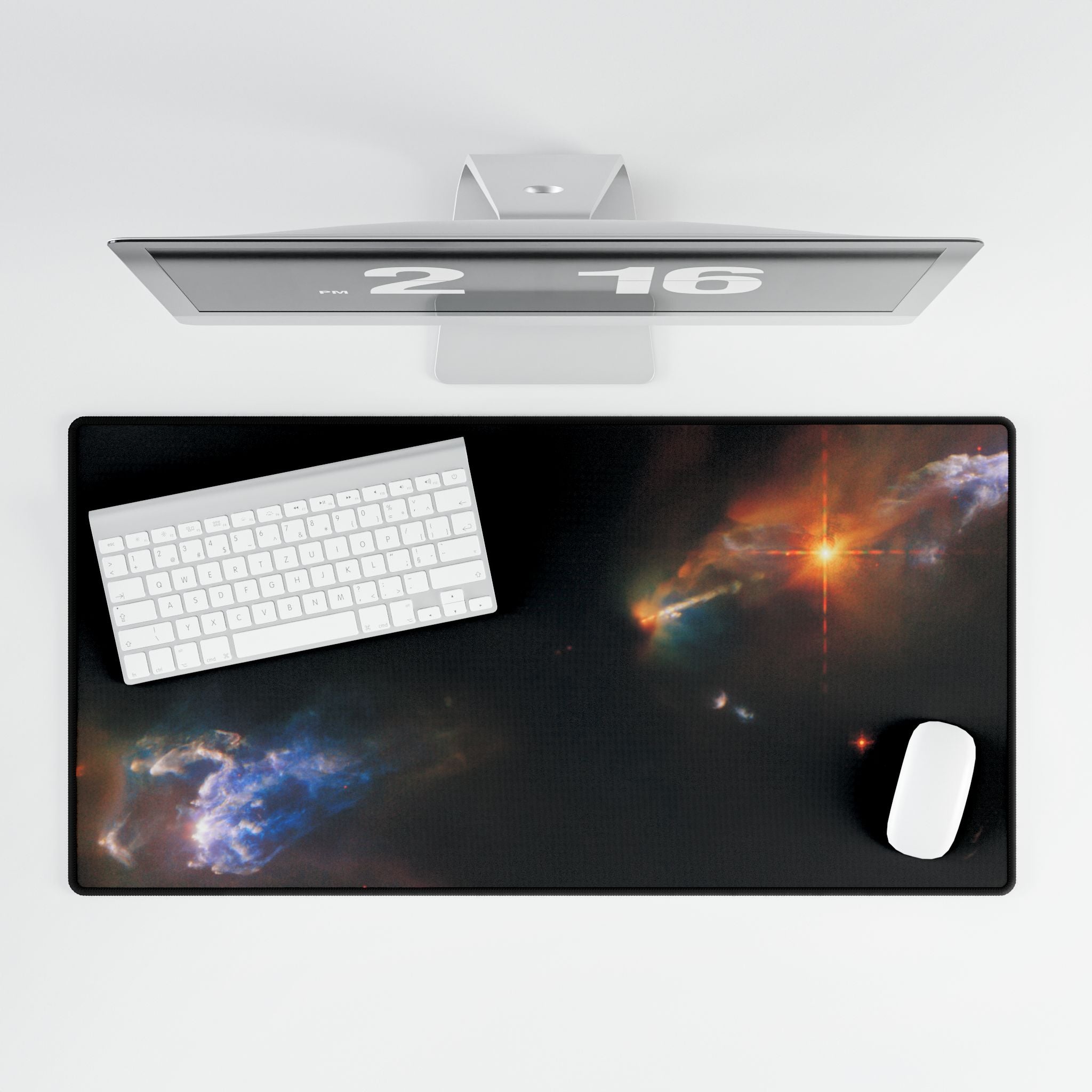 Galaxy Nebula Desk Mat — Large Cosmic Gaming & Office Mousepad