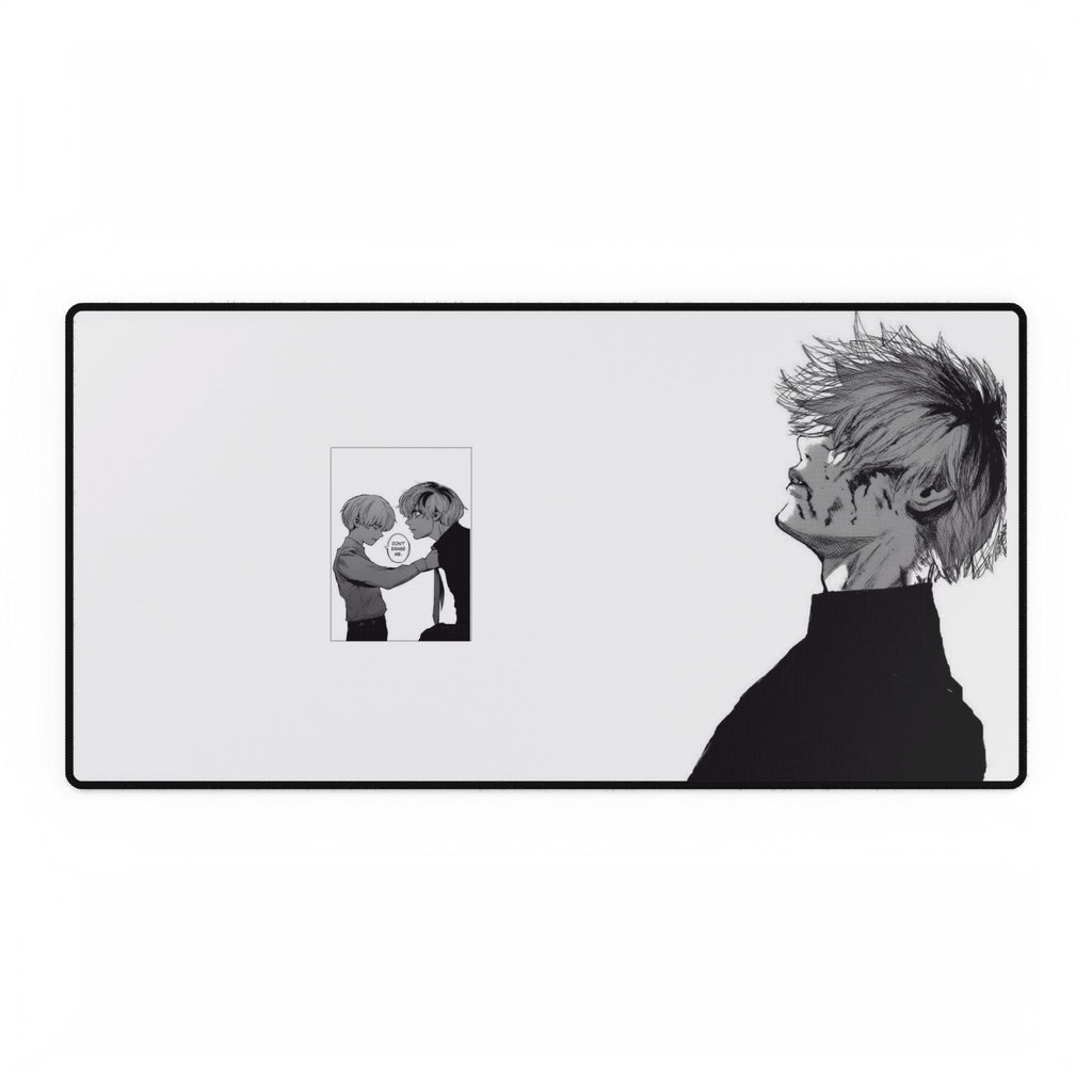 Anime Noir Desk Mat — Monochrome Giyu & Memory Art Gaming Mousepad