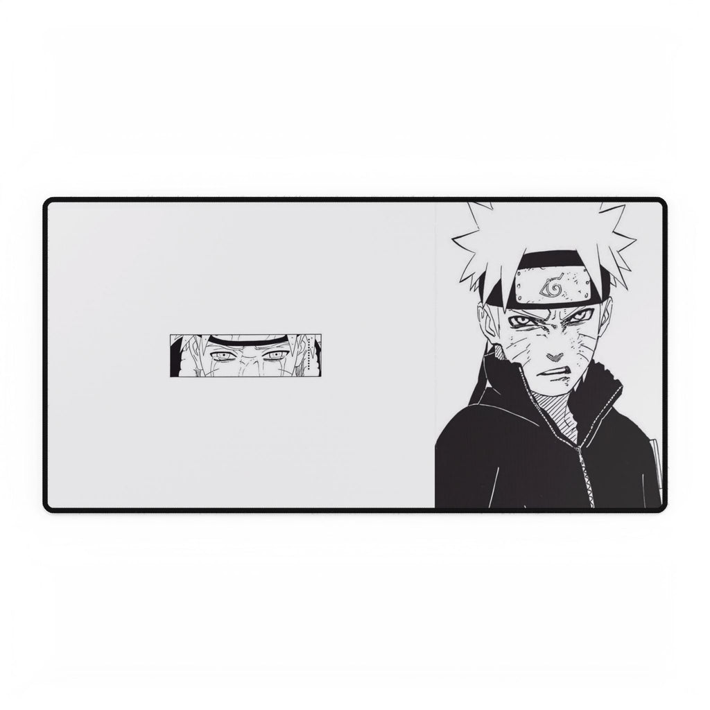 Naruto Black & White Desk Mat — Anime Gaming Mouse Pad
