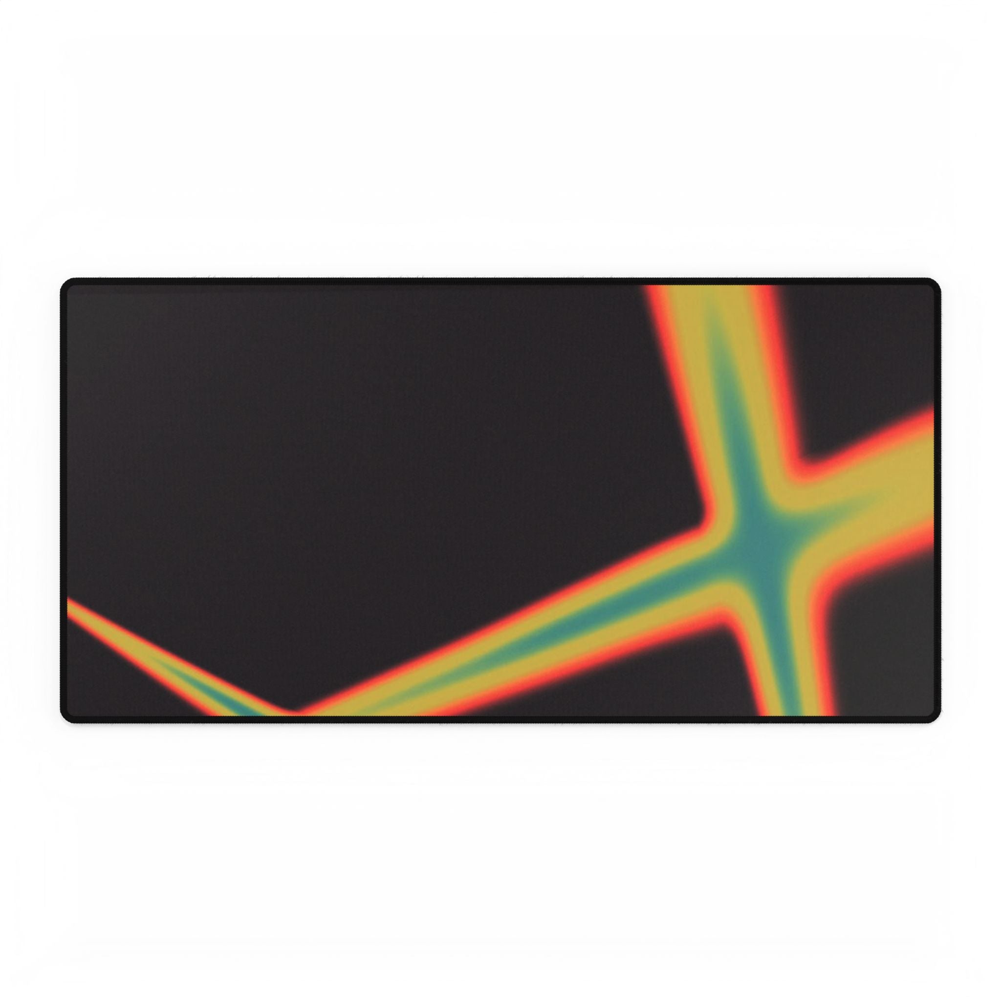 Neon Crossfade XXL Desk Mat — Retro Vaporwave Gaming Mouse Pad