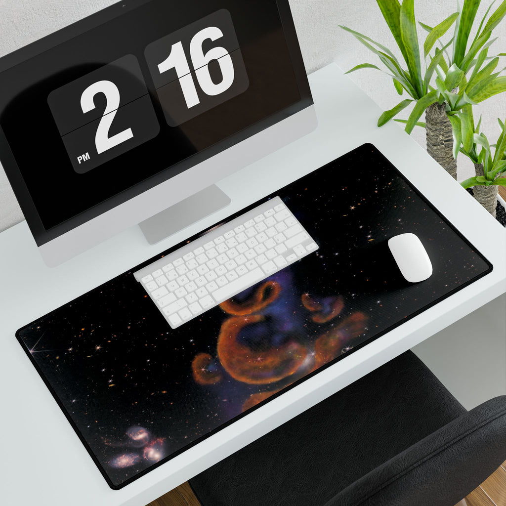 Cosmic Ganesha Desk Mat — Mystical Elephant Galaxy Mouse Pad