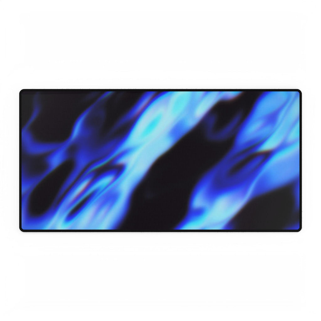 Blue Flame Desk Mat — Large Gaming Mousepad & Office Desk Protector