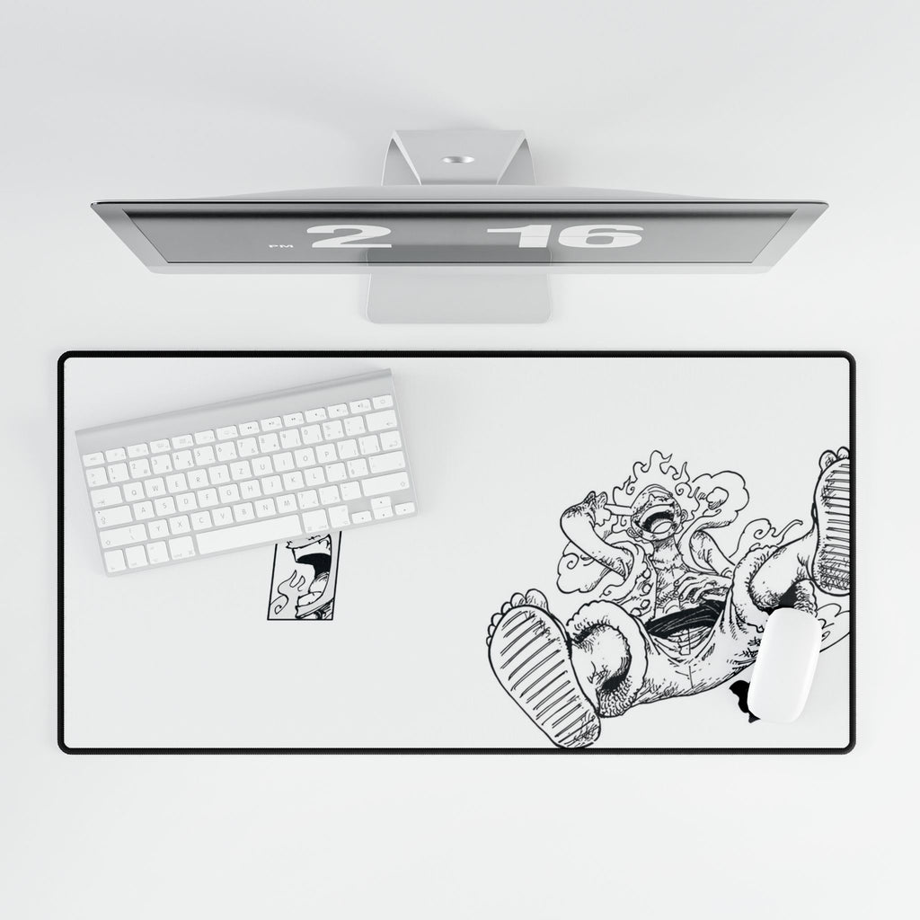 Luffy Gear 5 Nika Awakening Desk Mat — Anime Mouse Pad for Gamers & Fans